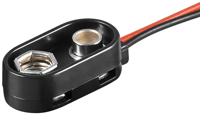 Produktbild von Goobay 11996, 9V, Schwarz, 0,15 m, -20 - 50 °C, 1 Stück(e), 6F22, 6HR61, 6LR61/6LP3146