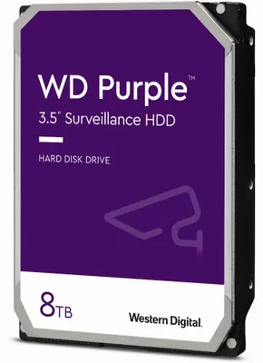 Zdjęcie produktu dla Western Digital WD Purple, 8 TB, 7200 RPM, 256 MB, 3.5", Serial ATA III