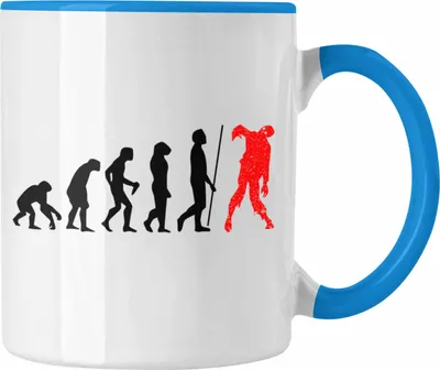 Produktbild von Trendation - Halloween Tasse Kürbis Dekoration Becher Evolution Zombie (Blau)