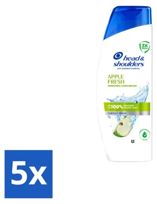 Zdjęcie produktu dla 5 sztuk szamponu Head & Shoulders Apple Fresh - 250 ml - zestaw ekonomiczny