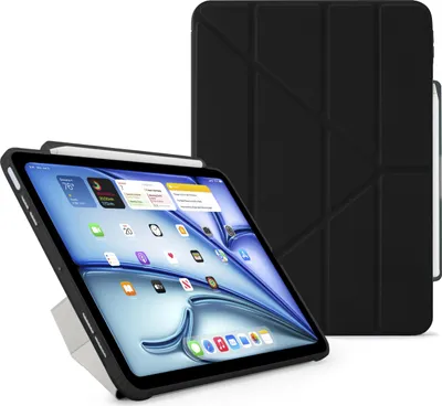 Image de Pipetto Origami No3 Pencil Coque iPad Air 13 (M2/M3) – Prolonge la durée de la batterie jusqu'à 20% – 5 positions de support en 1 – Absorption des chocs avec protection intégrale des bords