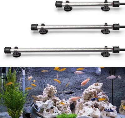 Imagen del producto de Iluminación para acuarios - Lámpara decorativa - Para embellecer el acuario - Diseño impermeable - 40 cm - Blanco