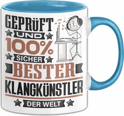 Produktbild von Klangkünstler Geschenk Lustiger Spruch für Klangkünstler Geschenkidee Bester Klangkünstler Der Welt (Blau)