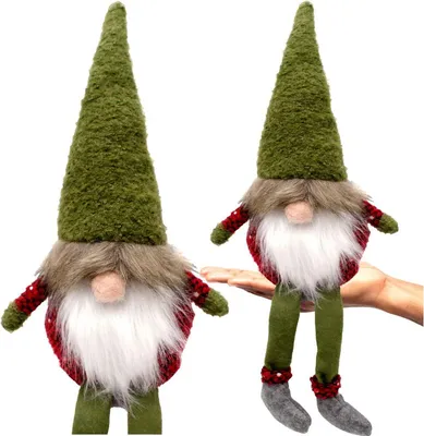 Image de Figurine du Père Noël 60 cm Vert - Figurine décorative pour une décoration de Noël festive