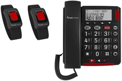 Produktbild von amplicomms BigTel 50 Alarm Plus Notrufarmband Duo dunkelgrau