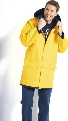 Produktbild von Ostfriesennerz Friesennerz gelbe Regenjacke Uni Regenmantel Herren Größe 50 enspricht Damen Größe 44