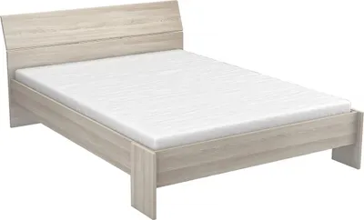 Image de Lit Double en bois "Pricy" - 140 x 200 cm - Beige