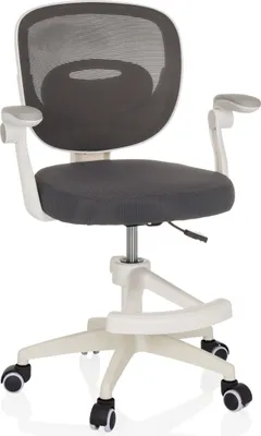 Produktbild von hjh OFFICE Kinderdrehstuhl KIDDY SMART Schreibtischstuhl für Kinder höhenverstellbar mit abklappbaren Armlehnen Stoff / Netzstoff