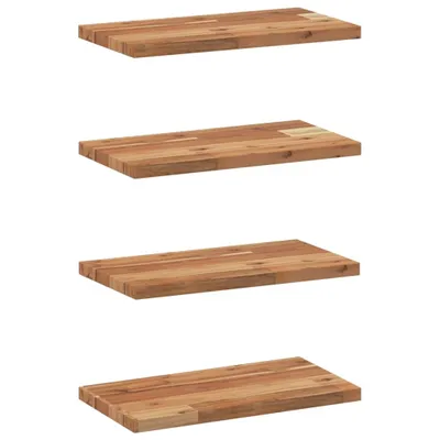 Obrázek produktu pro Plovoucí police 4 ks 40 x 20 x 2 cm olejované akáciové dřevo