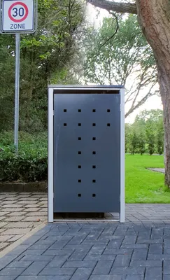 Produktbild von 1 Mülltonnenbox Modell No.7 Anthrazitgrau für 240 Liter Mülltonnen