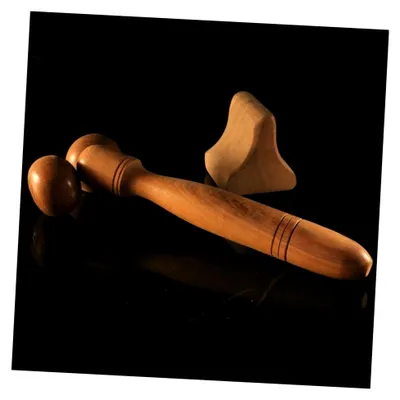 Produktbild von Holz-Massagerolle für Ganzkörpermassage mit 2 Rollen zur Entspannung und Durchblutungsförderung