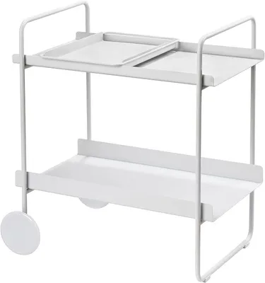 Obrázek produktu pro Barový vozík, rozměry 60,6 x 40,5 x 66,4 cm, barva světle šedá