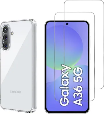 Image de Housse pour Samsung Galaxy A36 5G avec 2 films de protection d'écran en verre trempé Phonillico®