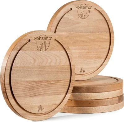 Obrázek produktu pro KONSIMO Sada krájecích prken (6ks) "LESTE", buk ošetřený olejem, bukové dřevo, moderní, 25|h2cm