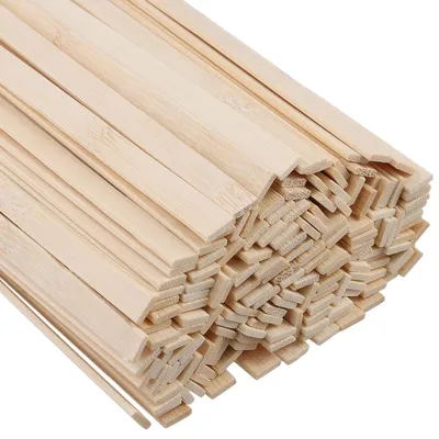 Bambusstäbe 300 Stk. 40 cm, natürliche Holz-Bastelstäbe
