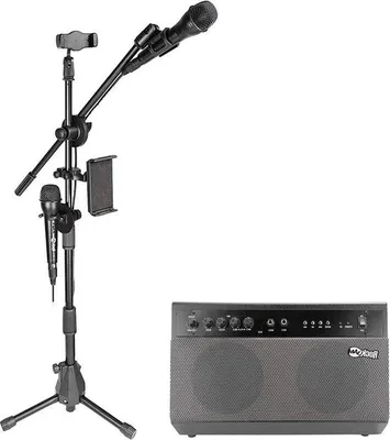 Obrázek produktu pro Karaoke sada pro dospělé – 100W Bluetooth karaoke systém a ozvučovací soustava se dvěma karaoke mikrofony