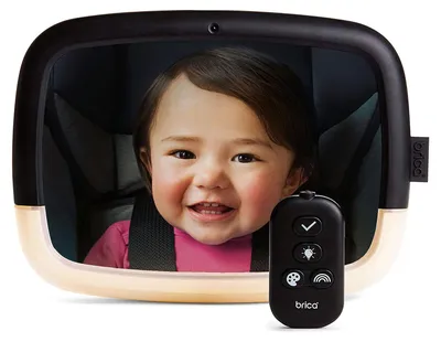 Produktbild von Munchkin Baby-Rücksitzspiegel mit LED-Nachtlicht, Weitwinkel-Babyspiegel für Bab