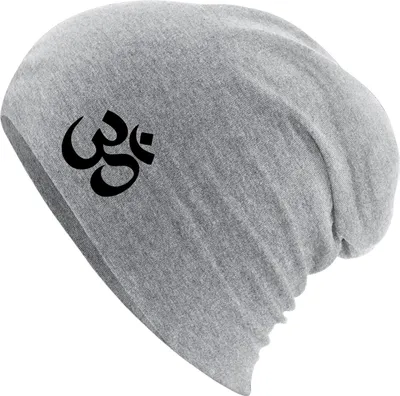 Produktbild von Huuraa Beanie Om Symbol Heather Grey One Size Baumwolle und Elasthan Mütze Geschenkidee