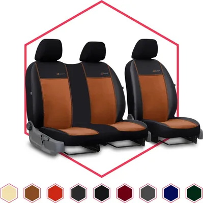 Produktbild von Sitzbezüge Auto Universal Schonbezug Bezüge für Iveco Daily V bis 14 Braun BUS