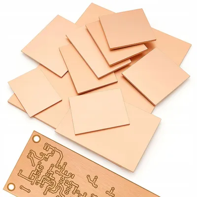 Image de Stratifié pour circuits imprimés FR4, 1,5 mm, 15 x 20 cm – cuivre double face | fibre de verre-époxy | Pour la fabrication de circuits imprimés double face | Bricolage et usage professionnel