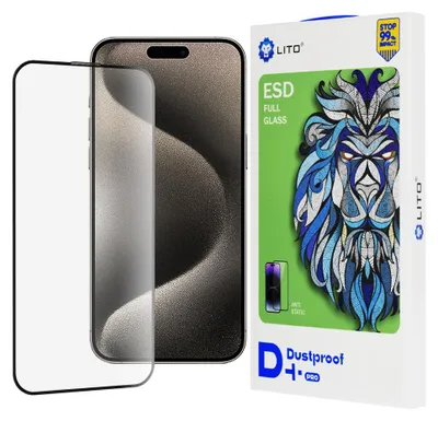 Obrázek produktu pro Ochranné sklo Lito D+ Pro Dustproof pro iPhone 15 – černé