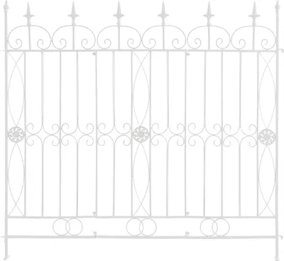 Produktbild von CLP Gartenzaun Mangold Eisen Steckzaun Landhausstil Rankzaun Garten Terrasse weiß