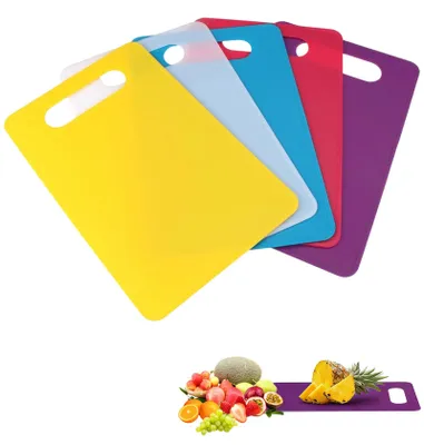 Schneidebrett-Set, 5er, 29x19 cm, BPA-frei, spülmaschinengeeignet