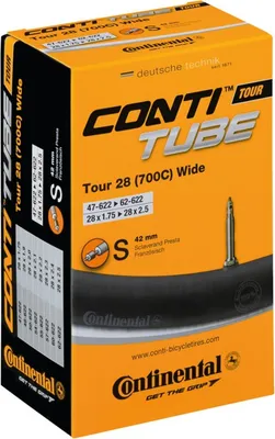 Produktbild von Continental 0182161, Presta-Ventil, 28", 47 - 62 mm, 4,2 cm, Schwarz, Box