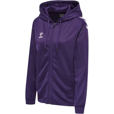Produktbild von HUMMEL hmlCORE XK POLY ZIP HOOD SWEAT WOMA, ACAI/WHITE, S