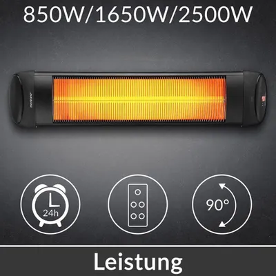 Produktbild von Infrarot-Terrassenheizstrahler 2500W mit Fernbedienung, Neigungsverstellung
