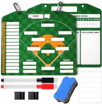 Productafbeelding van Magnetisch honkbalopstellingsbord, honkbalklembord, draftkaarten voor dugout-softbalcoaches, honkbaltrainingsuitrusting voor coachingaccessoires