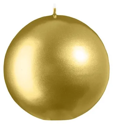 Produktbild von Kugelkerzen Metallic-Lack Italiengold Ø 10 cm, 6 Stück