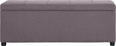 Produktbild von vidaXL Bank mit Staufach 116 cm Taupe Polyester