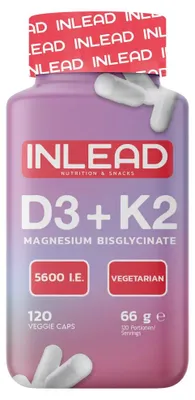 Produktbild von INLEAD Vitamin D3 + K2 + Magnesium 120 Kapseln