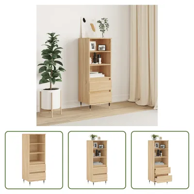 Produktbild von The Living Store Highboard Sonoma-Eiche 40x36x110 cm Holzwerkstoff