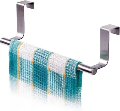 Zdjęcie produktu dla Metalowy wieszak na ręczniki do łazienki lub kuchni – 23,8 cm