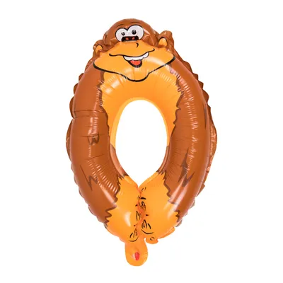 Obrázek produktu pro 40 cm dětský fóliový balón s číslem, balón s číslem, fóliový balón k narozeninám, číslo 0 BWI