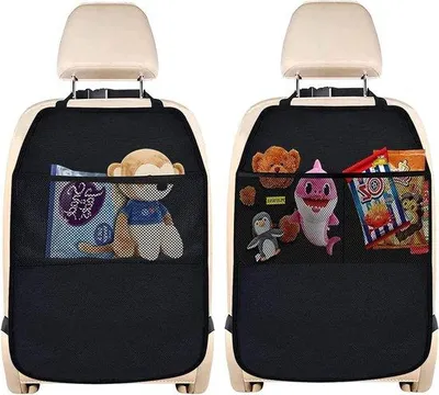 Immagine prodotto di Set di protezione per sedili e organizzazione per seggiolini auto per bambini - 2 pezzi