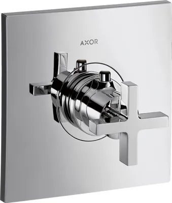 Produktbild von Thermostat AXOR CITTERIO HOGHFLOW 59 l/min Unterputz mit Kreuzgriff chrom chrom