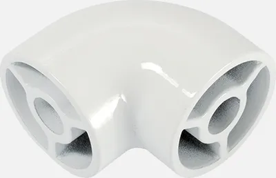 Immagine prodotto di INOLINE - Angolo per corrimano 90°, alluminio colore bianco
