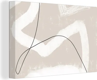 Produktbild von OneMillionCanvasses® - Leinwandbilder - 150x100 cm, Linie - Abstrakt - Design, Wandbilder Kunstdruck Wanddekoration - Foto auf Leinwand - Gemälde auf Holzrahmen