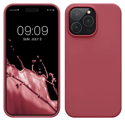 Produktbild von kwmobile Handyhülle für iPhone 14 Pro Max Hülle, für iPhone 14 Pro Max Case - Hülle Silikon - kabelloses Laden - Dark Rose