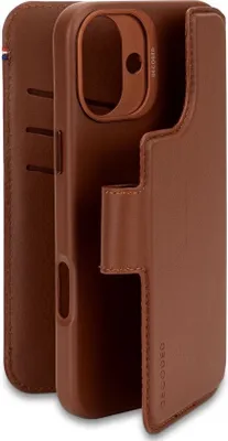 Productafbeelding van Decoded Leer, losse portemonnee, hoesje voor Apple iPhone 16 Plus, 17 cm (6,7 inch), bruin