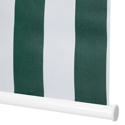Image de Store à enroulement HWC-D52, Store à enroulement latéral Jalousie, 120x230cm protection solaire obscurcissement opaque ~ vert/blanc