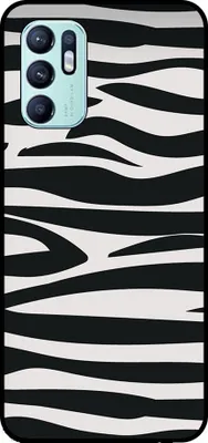 Produktbild von Smartphonica Handyhülle passend für Oppo Reno6 4G mit Zebra  aufdruck - TPU-Rückseite Fall Zebra-Design - Schwarz Weiß
