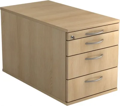 Produktbild von Hammerbacher Büro Rollcontainer Aktencontainer Modell TC30 abschließbar E=Eiche-BM = Bogengriff Metall