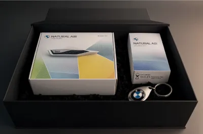 Produktbild von BMW 3 Teiliges Geschenkset Auto Duft Natural Air Starter Kit Lavablack Relaxing Ocean Einkaufschip