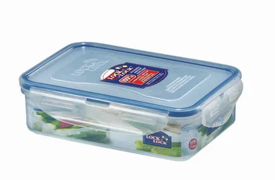 Produktbild von 6 Stück Lock & Lock Frischhaltedose, Vorratsbox, 550 ml rechteckig, transparent, 181 x 128 x 52 mm, Set by Danto®