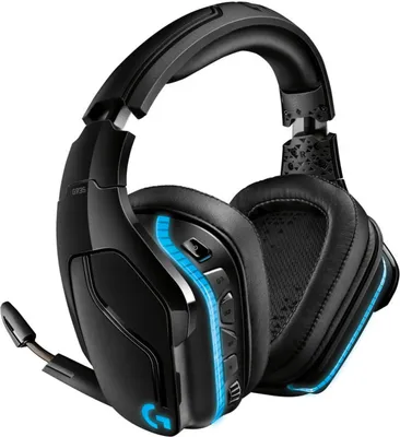Produktbild von Logitech G G935 Kopfhörer Kabellos Kopfband Gaming Schwarz, Blau