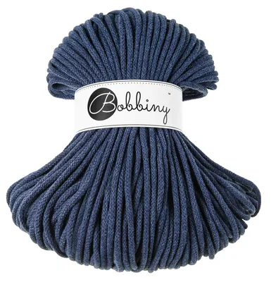 Produktbild von Bobbiny Macramé šňůra Premium 5mm Jeans - 1 ks